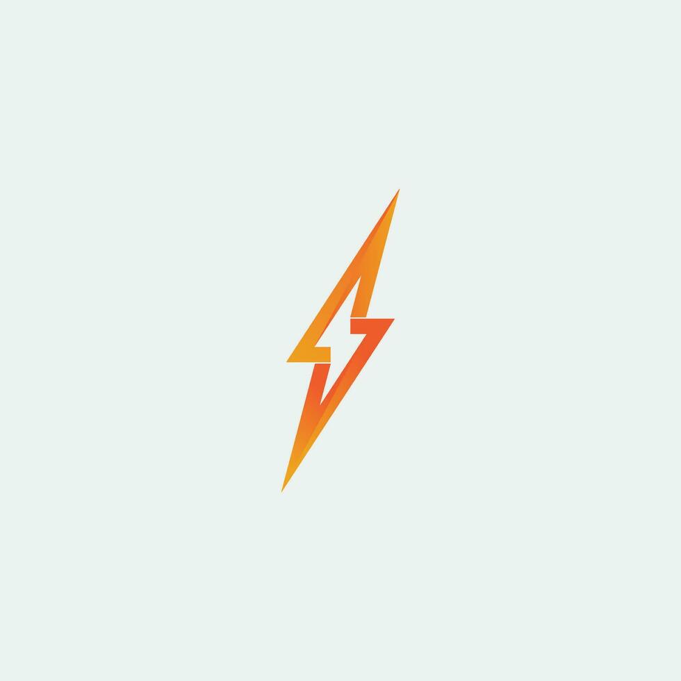 logotipo e símbolos do ícone do relâmpago elétrico do flash vetor