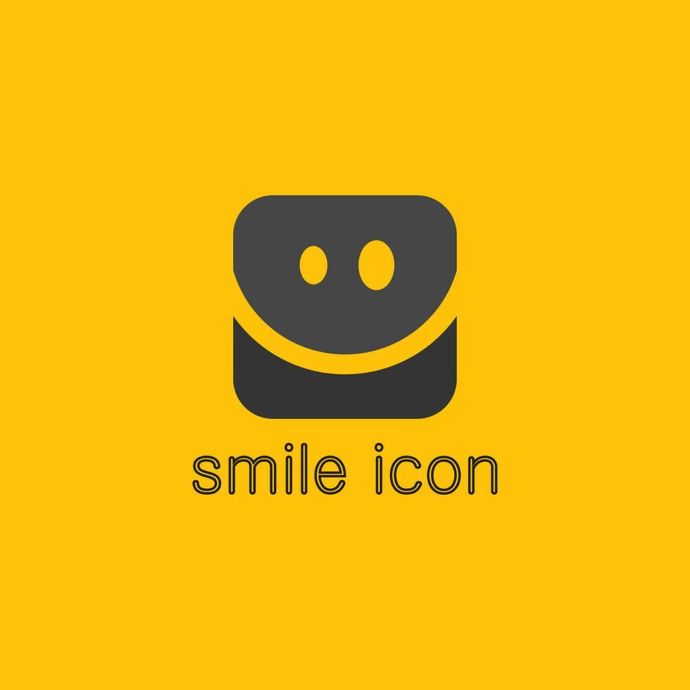 ícone de sorriso, sorriso, design de vetor de logotipo negócios de emoticons felizes, design engraçado e felicidade de emoji de vetor