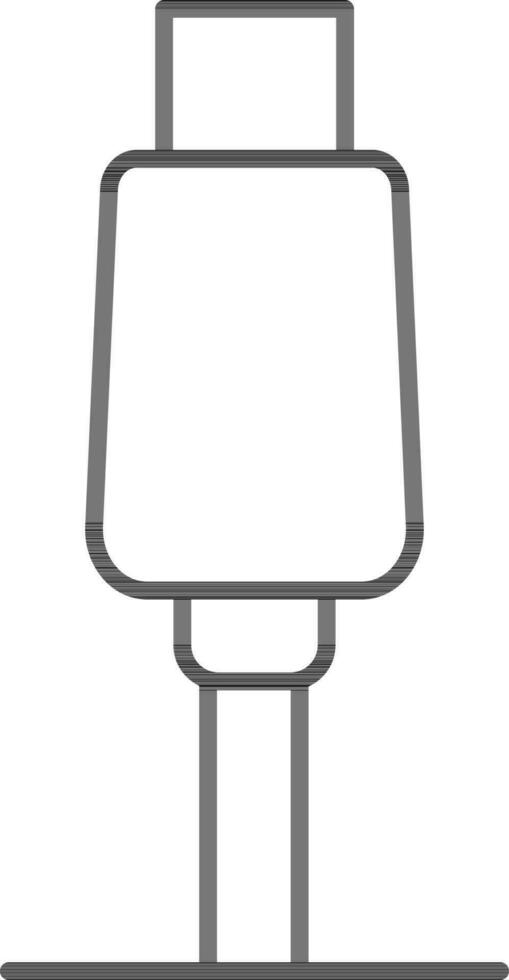 linha arte ilustração do USB cabo ícone. vetor