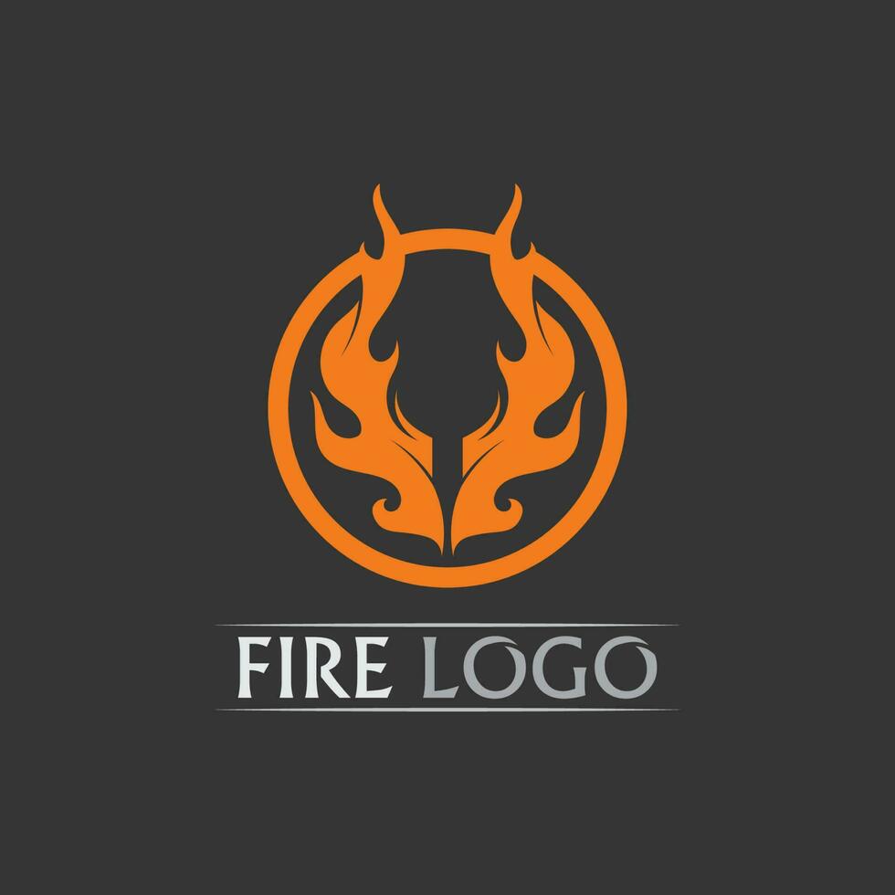 logotipo e ícone de fogo, elemento flamejante vetorial chama ilustração design energia, quente, aviso, sinal de cozimento, logotipo, ícone, luz, energia, calor vetor