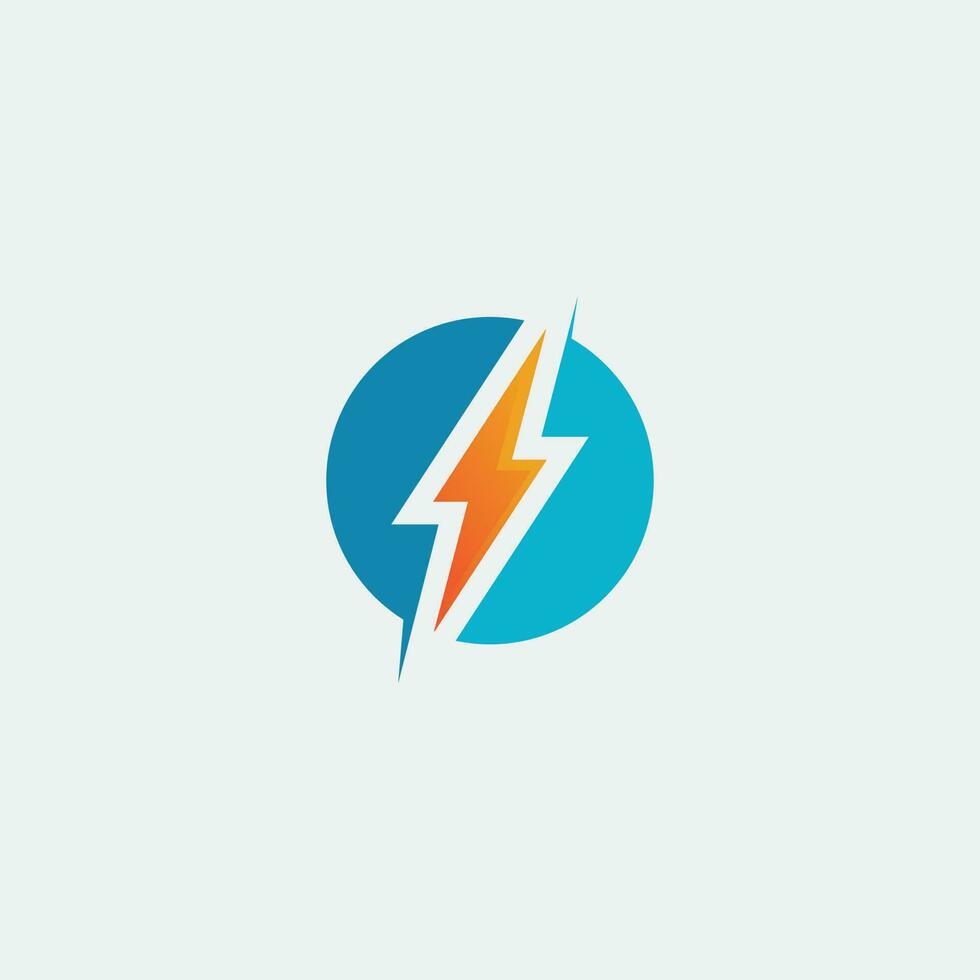 logotipo e símbolos do ícone do relâmpago elétrico do flash vetor