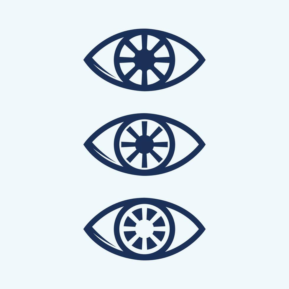 design de logotipo de vetor para cuidados com os olhos