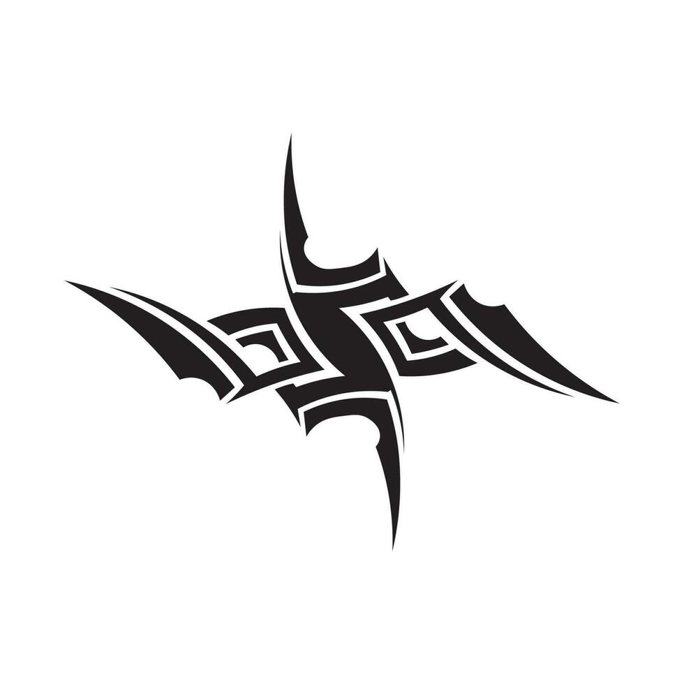 tribal, clássico, preto, étnico, ícone, tatuagem, vetorial, ilustração, logotipo, desenho vetor