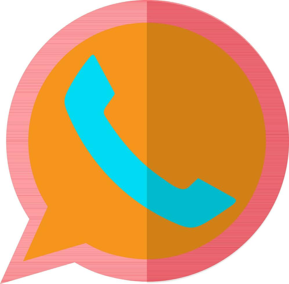 Whatsapp logotipo dentro laranja e azul cor. vetor