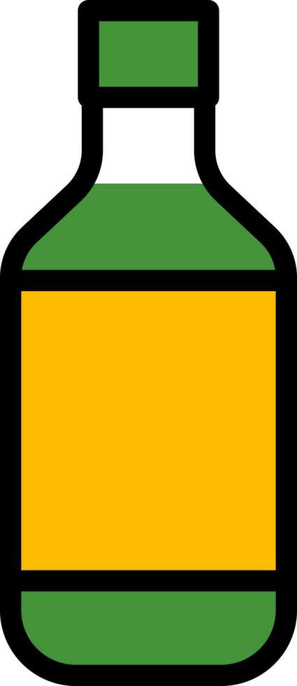 beber garrafa ícone dentro verde e amarelo cor. vetor