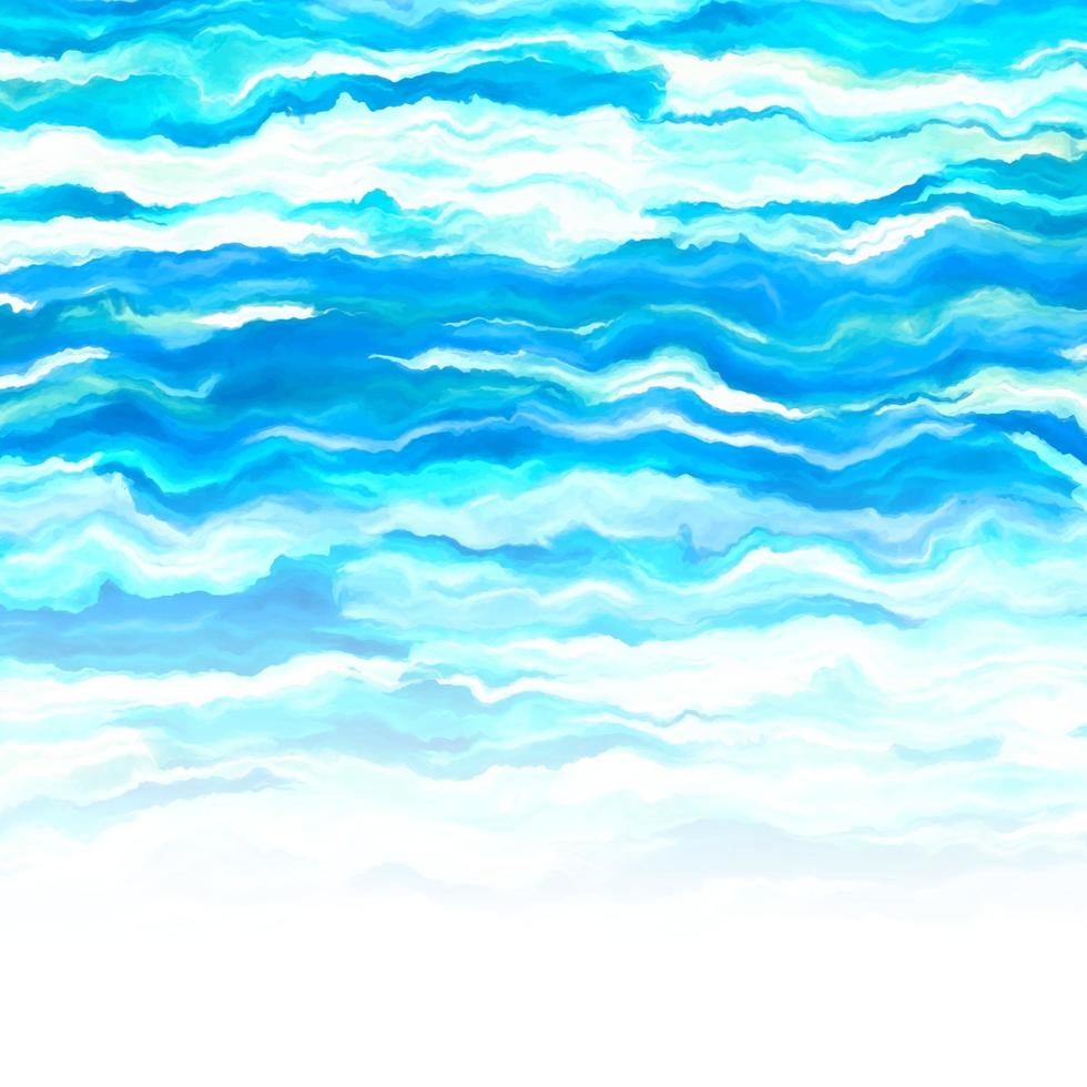 fundo abstrato pintado com o tema do oceano vetor