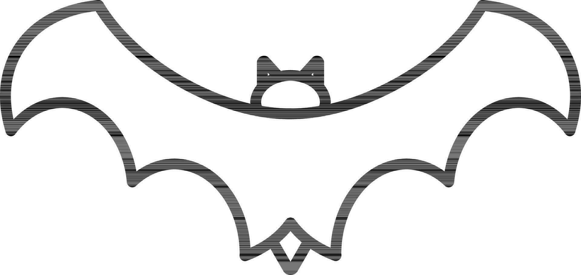 fino linha arte morcegos ícone em branco fundo. vetor