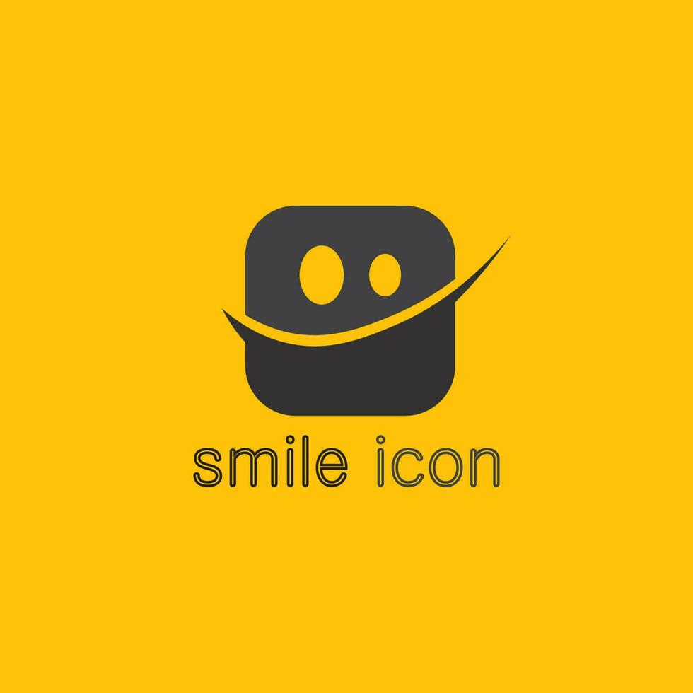 ícone de sorriso, sorriso, design de vetor de logotipo negócios de emoticons felizes, design engraçado e felicidade de emoji de vetor