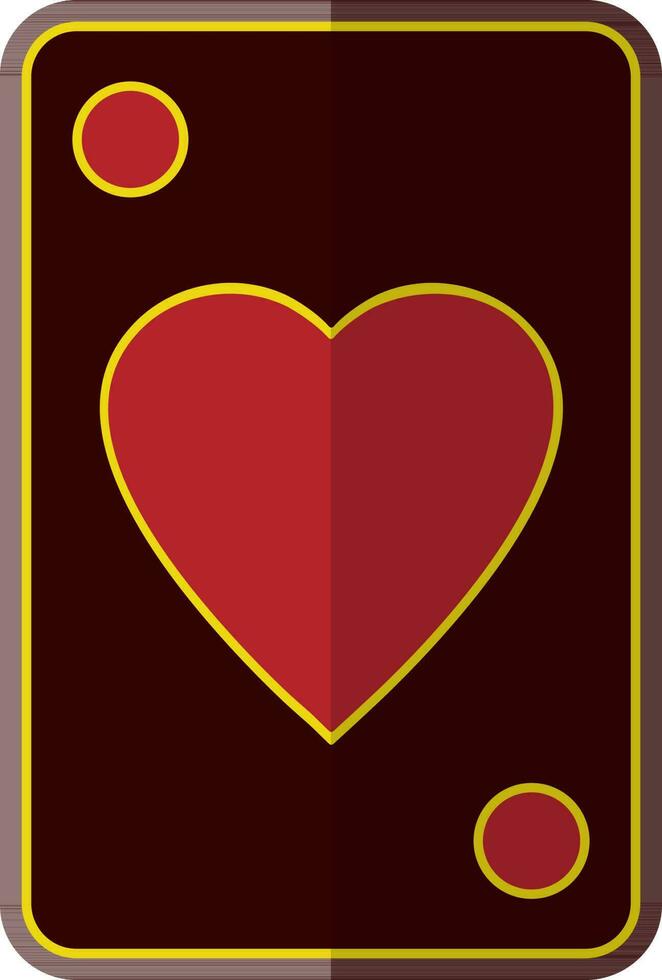 plano estilo coração dentro jogando cartões. vetor
