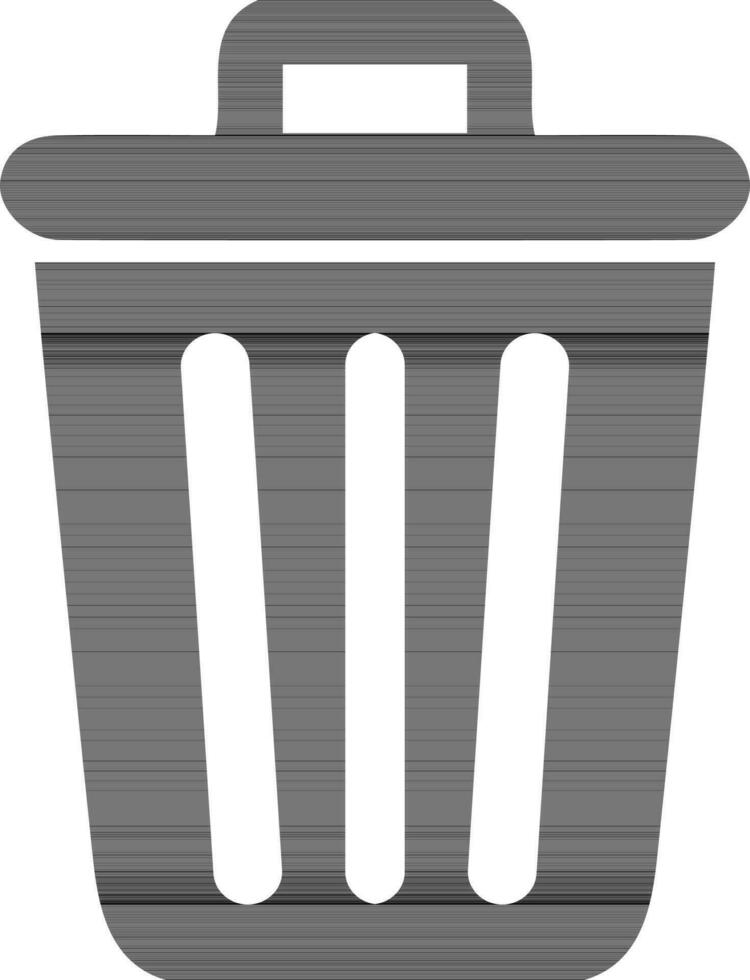 plano estilo ícone do uma caixote de lixo. vetor