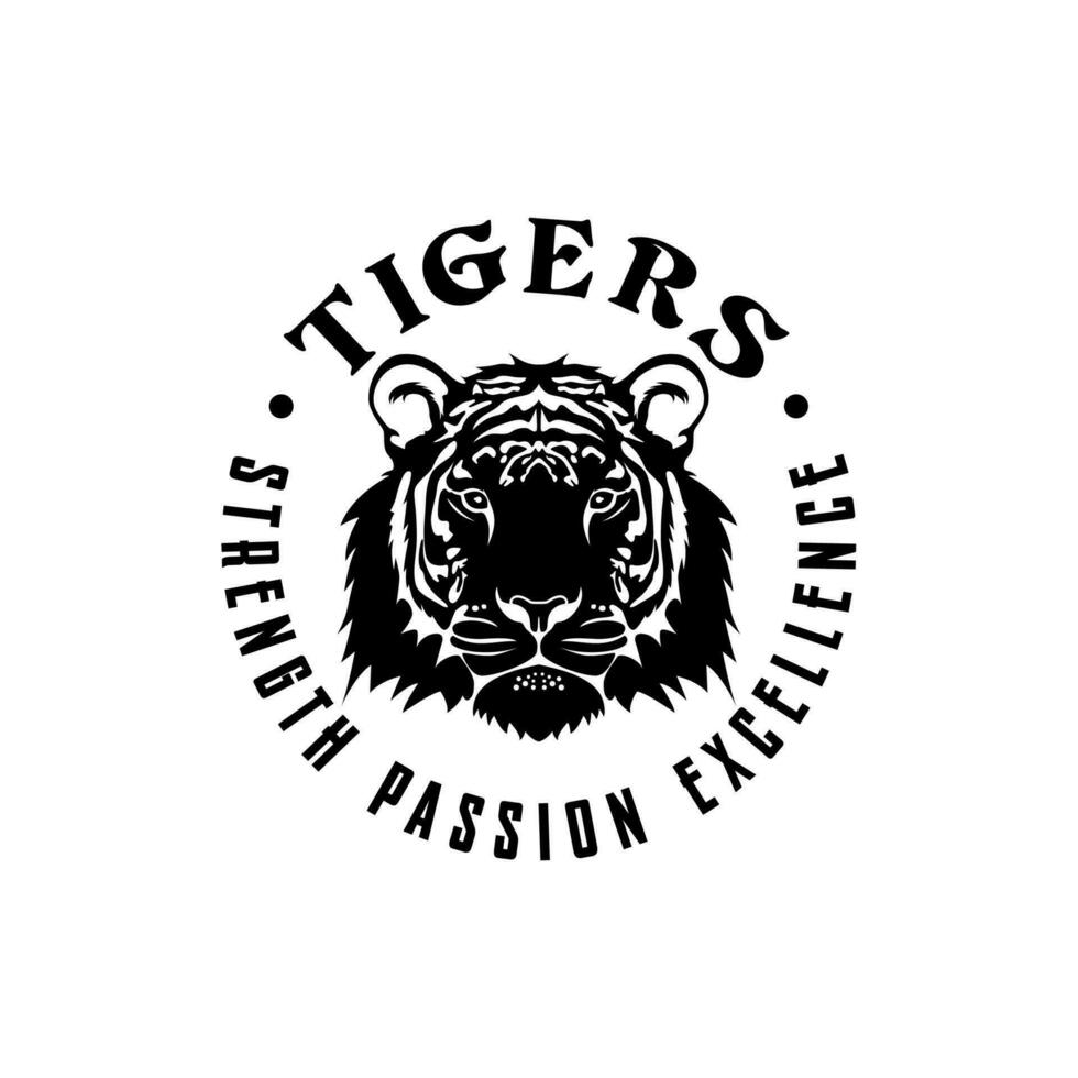 tigre cabeça companhia logotipo, animal vetor ilustração