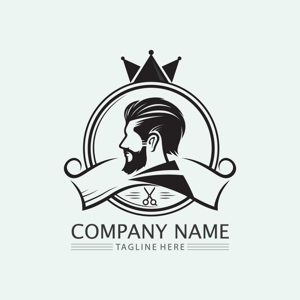 vintage barbearia logotipo e Projeto emblemas rótulos, Distintivos, logotipos fundo ilustração vetor