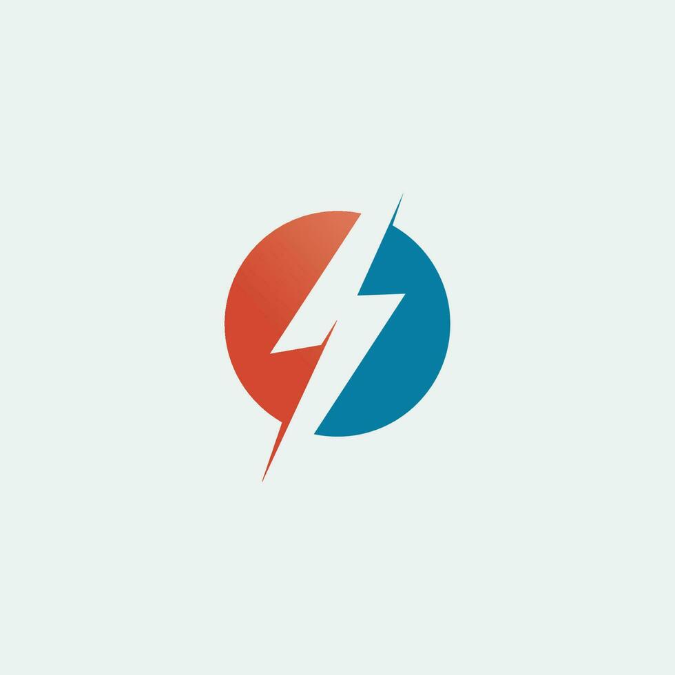 logotipo e símbolos do ícone do relâmpago elétrico do flash vetor