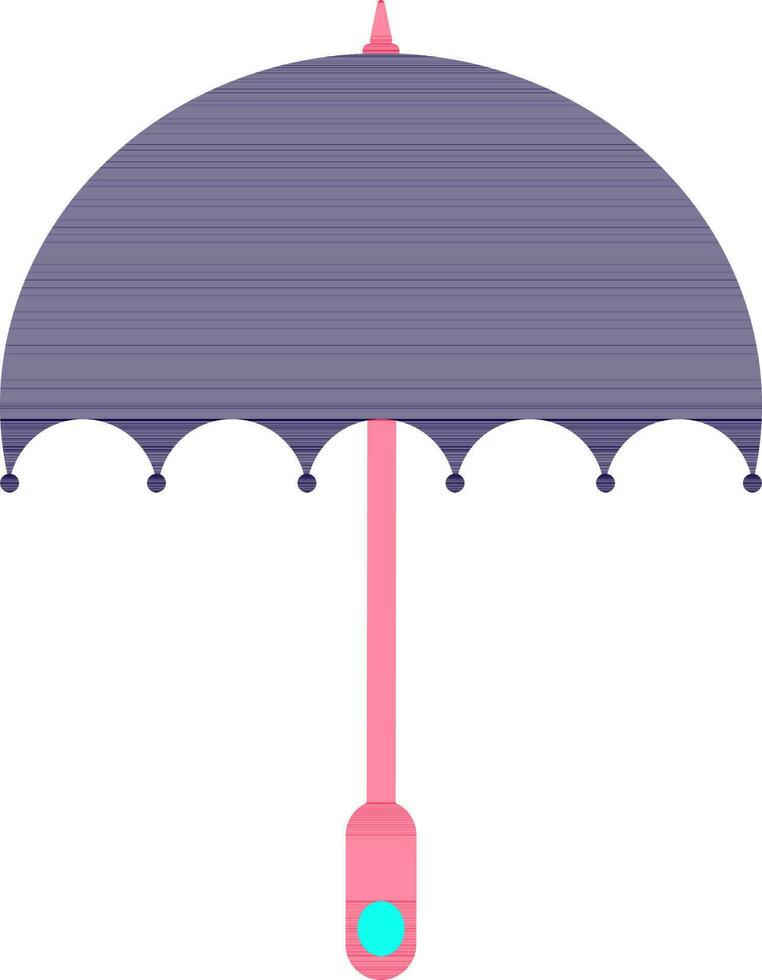 aberto guarda-chuva ícone com lidar com dentro isolado. vetor