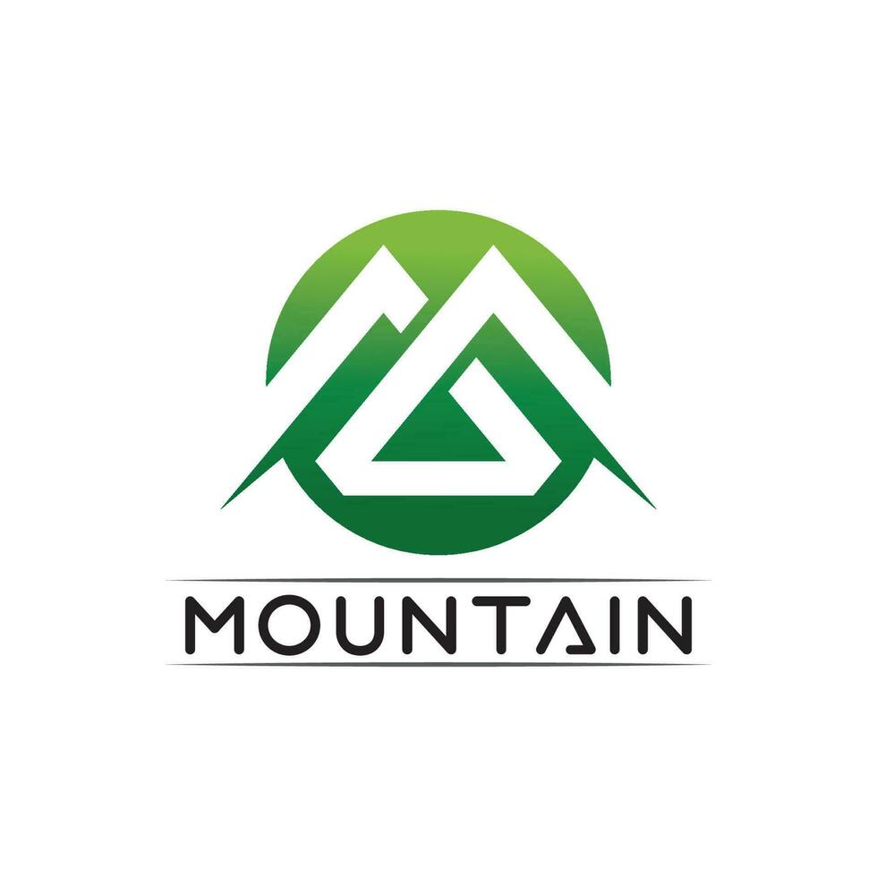 logotipo do ícone da montanha vetor