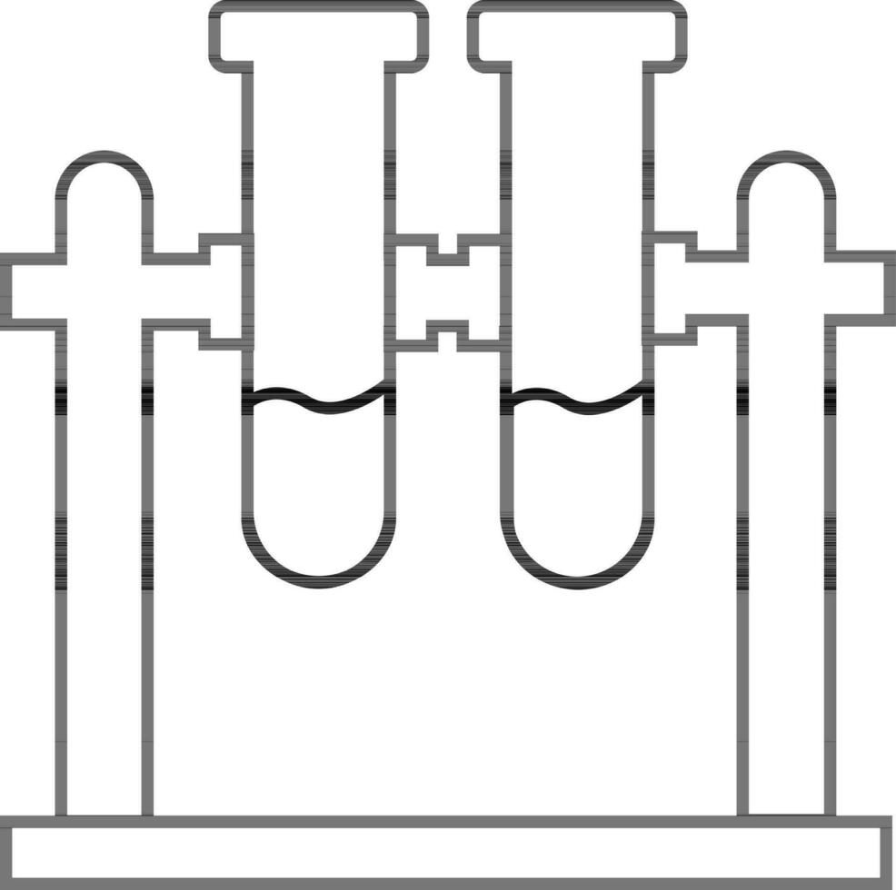 plano estilo ilustração do teste tubos. vetor