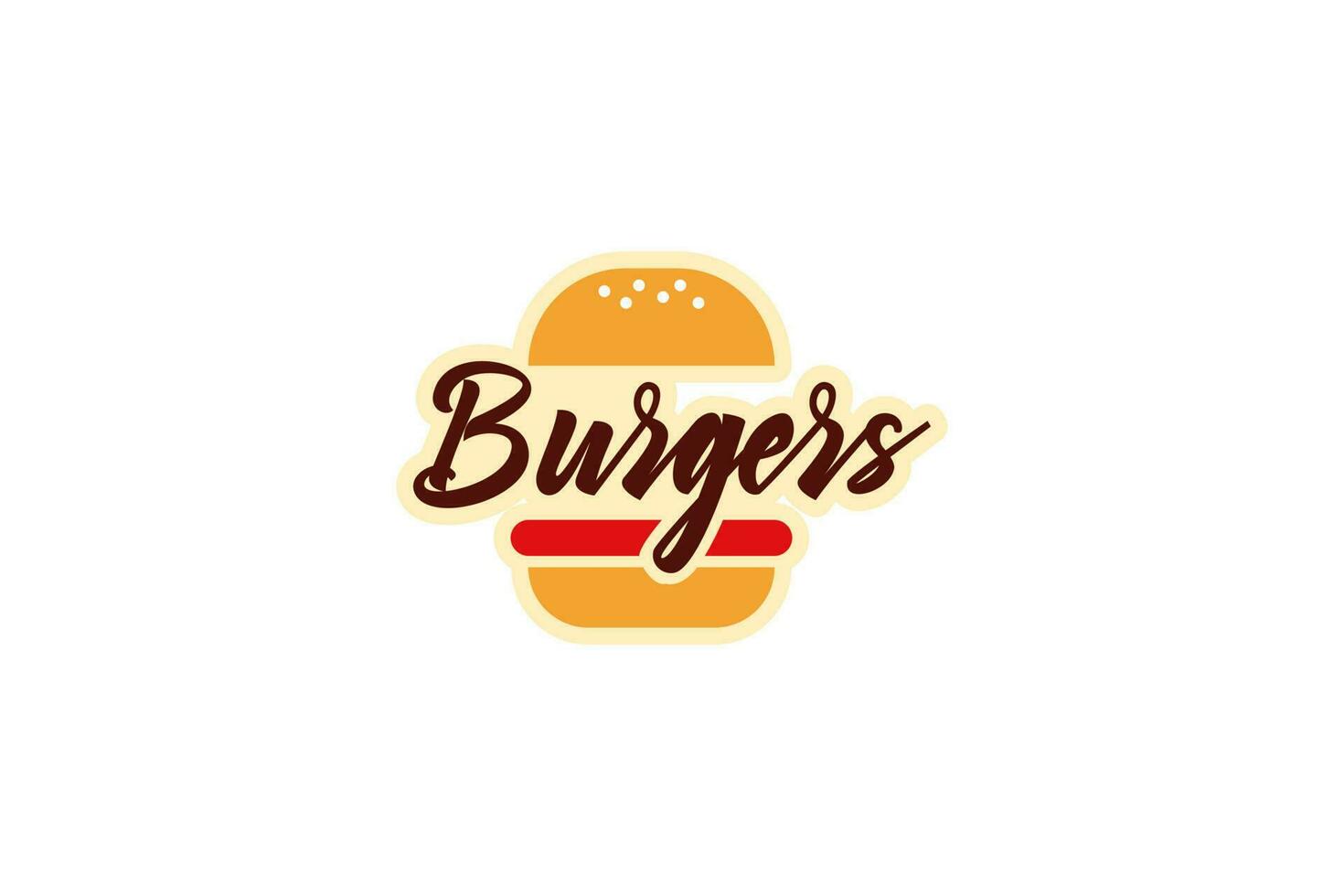 ilustração de ícone de vetor de logotipo de hambúrguer