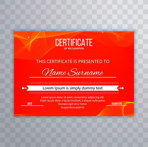 Modelo de certificado Premium prêmios diploma vector background