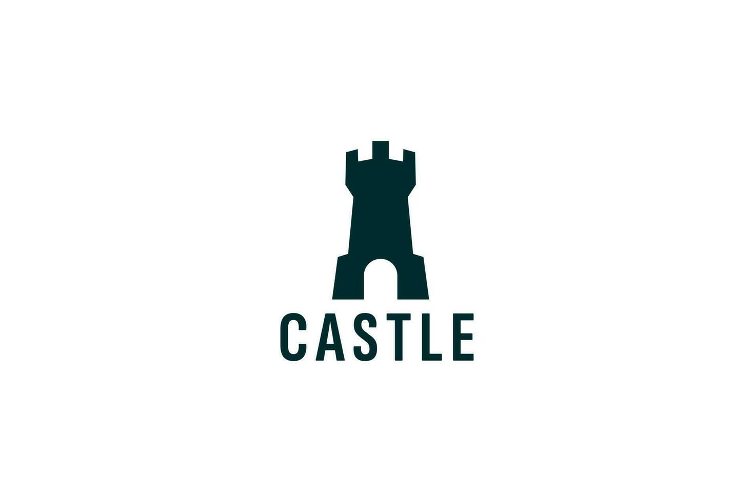 ilustração de ícone de vetor de logotipo do castelo