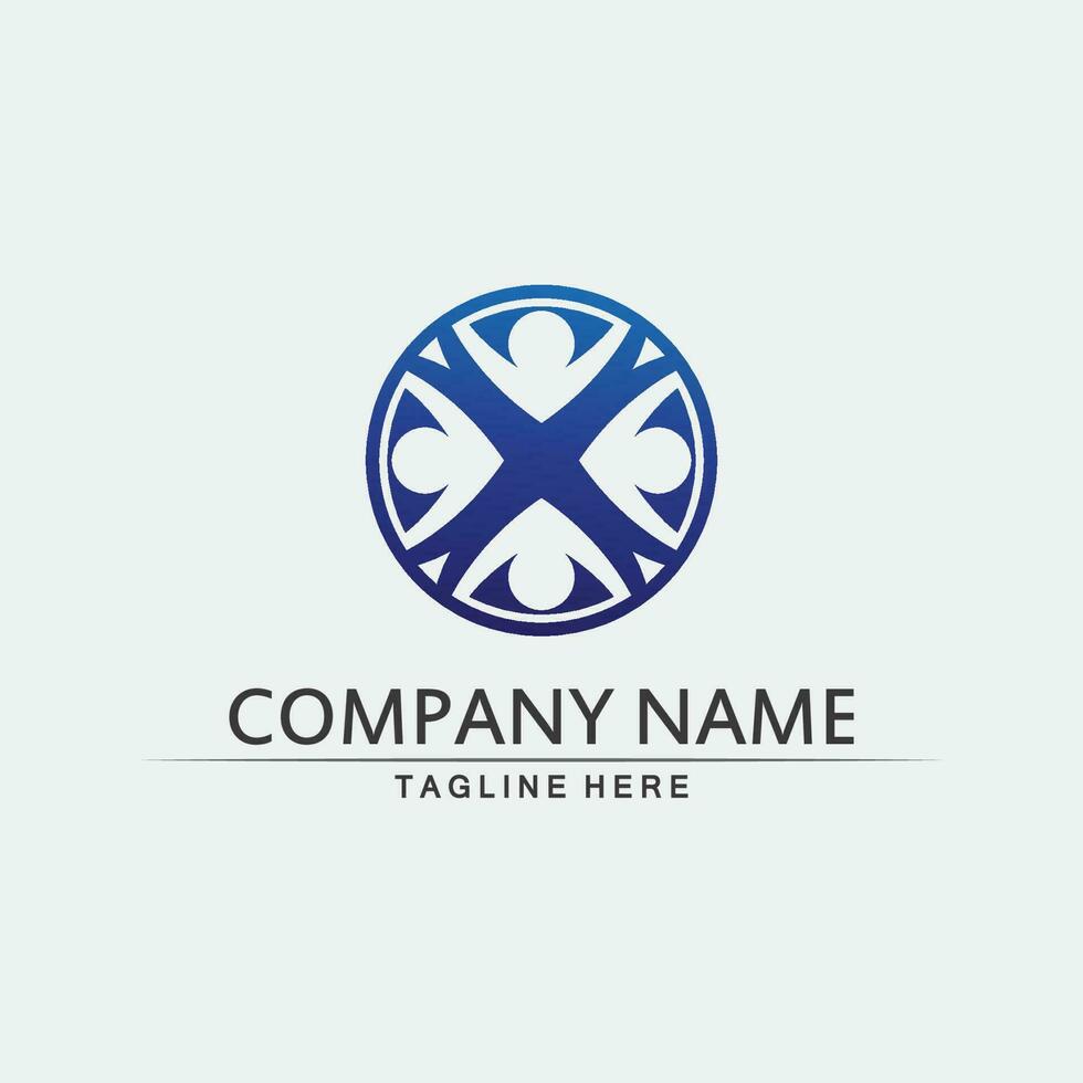 logotipo de pessoas, equipe, sucesso de pessoas, trabalho, grupo e comunidade, vetor de logotipo de empresa e empresa de grupo e cuidados de design, ícone de família logotipo de sucesso