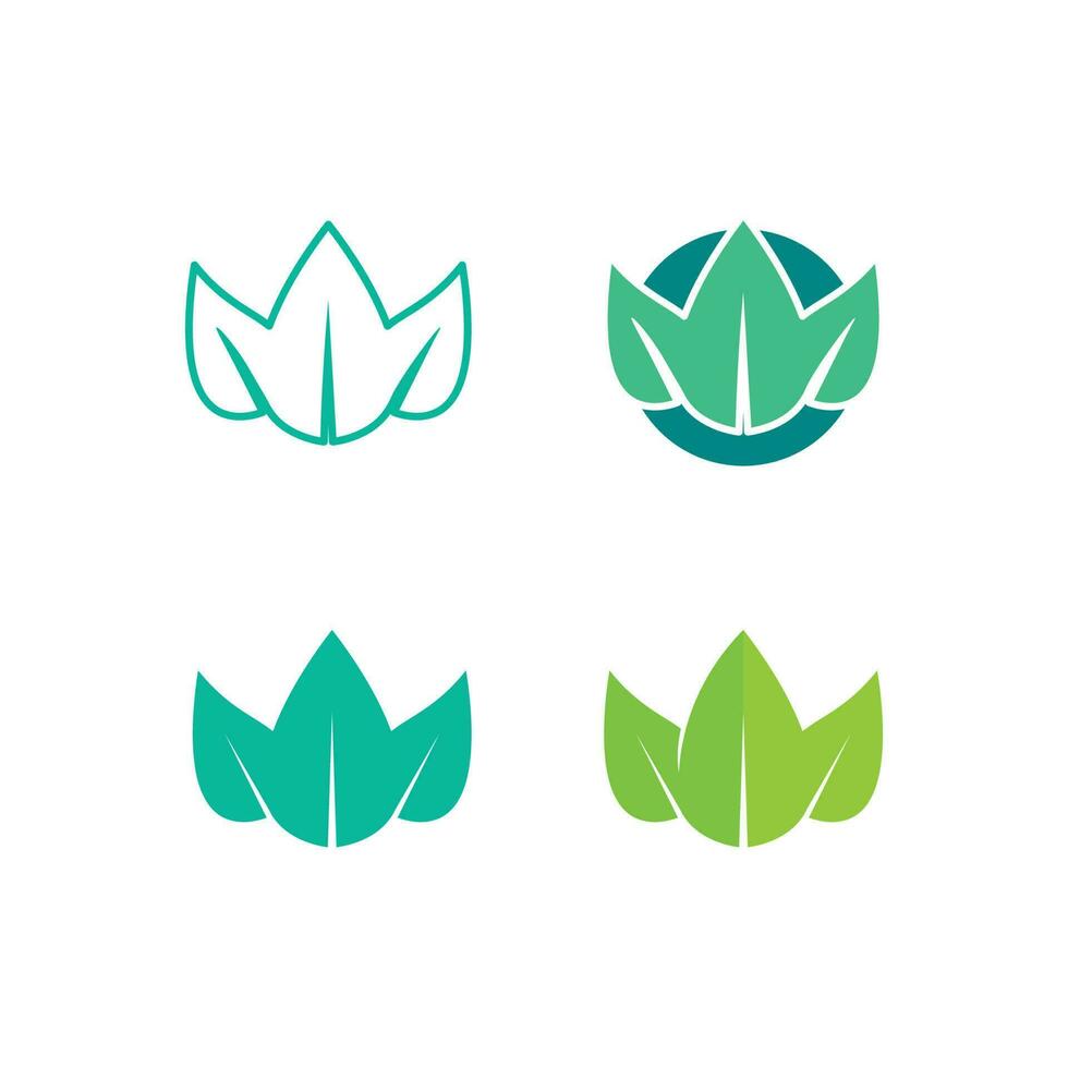 vetor de folha de árvore e conceito amigável de design de logotipo verde