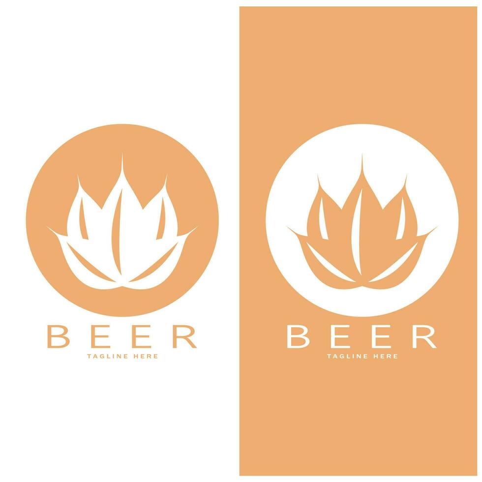 Cerveja logotipo modelo com vintage construir trigo.para distintivo, emblema, malte, cerveja empresa,bar,alcoólatra beber vetor