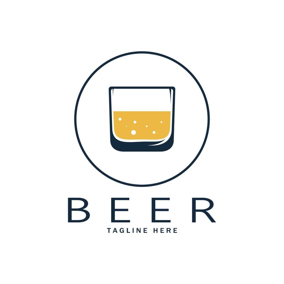 Cerveja logotipo modelo com vintage construir trigo.para distintivo, emblema, malte, cerveja empresa,bar,alcoólatra beber vetor