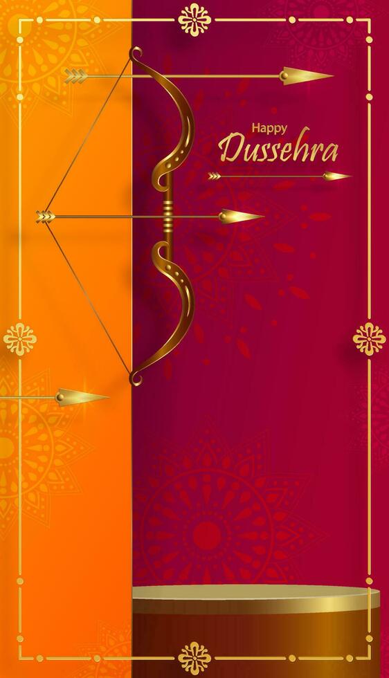 feliz celebração do festival dussehra vetor