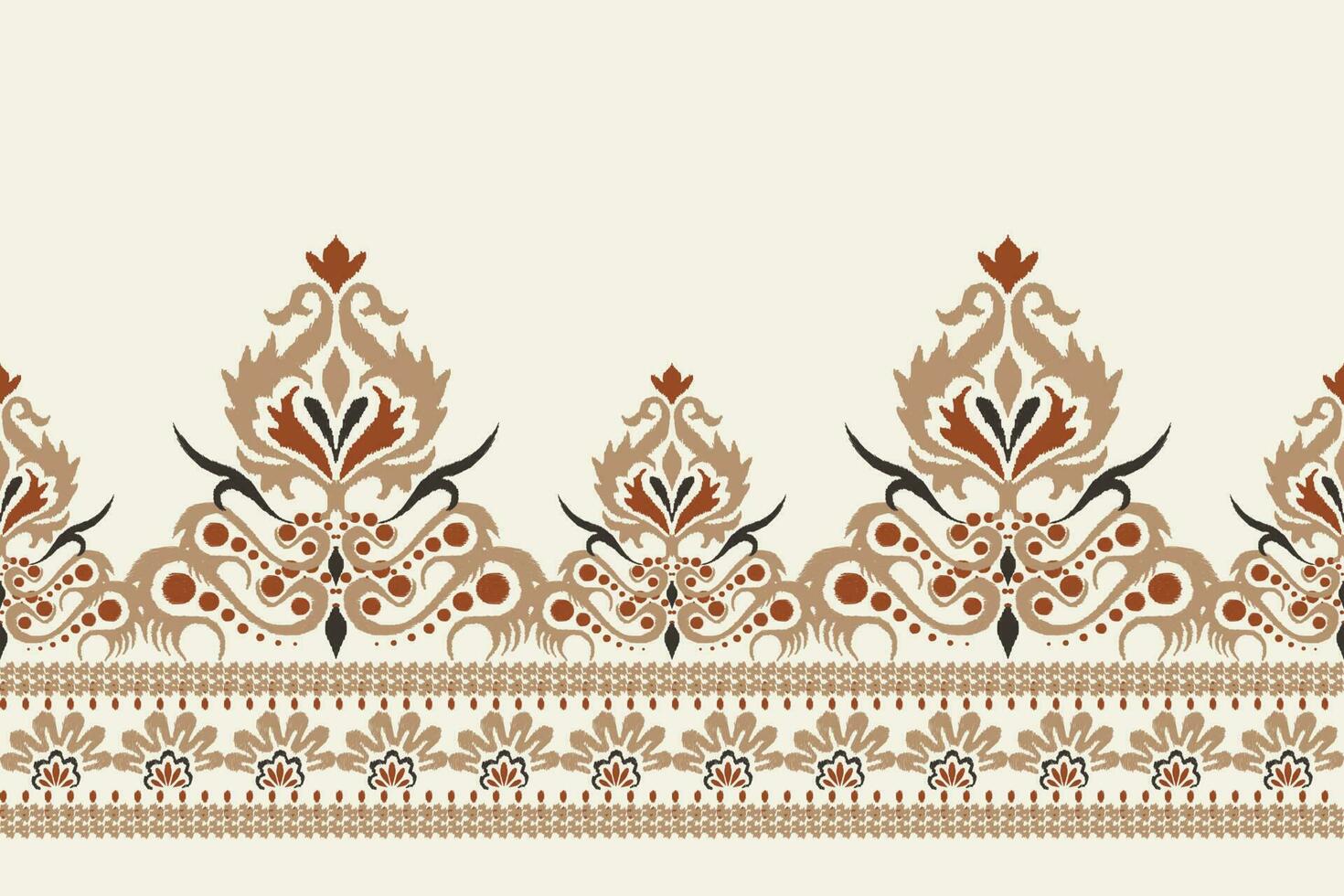 ikat floral paisley bordado em branco plano de fundo.ikat étnico oriental padronizar tradicional.asteca estilo abstrato vetor ilustração.design para textura,tecido,vestuário,embrulho,decoração,canga,cachecol