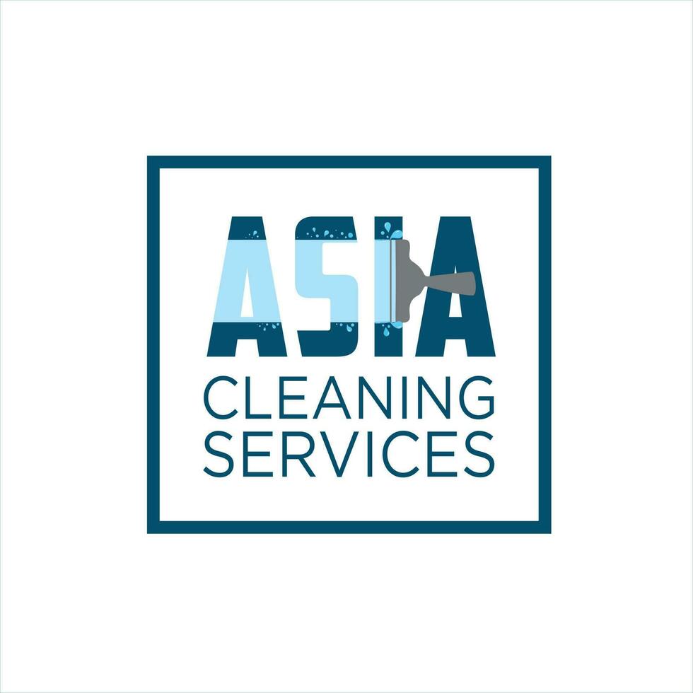 design de logotipo de vetor de serviço de limpeza