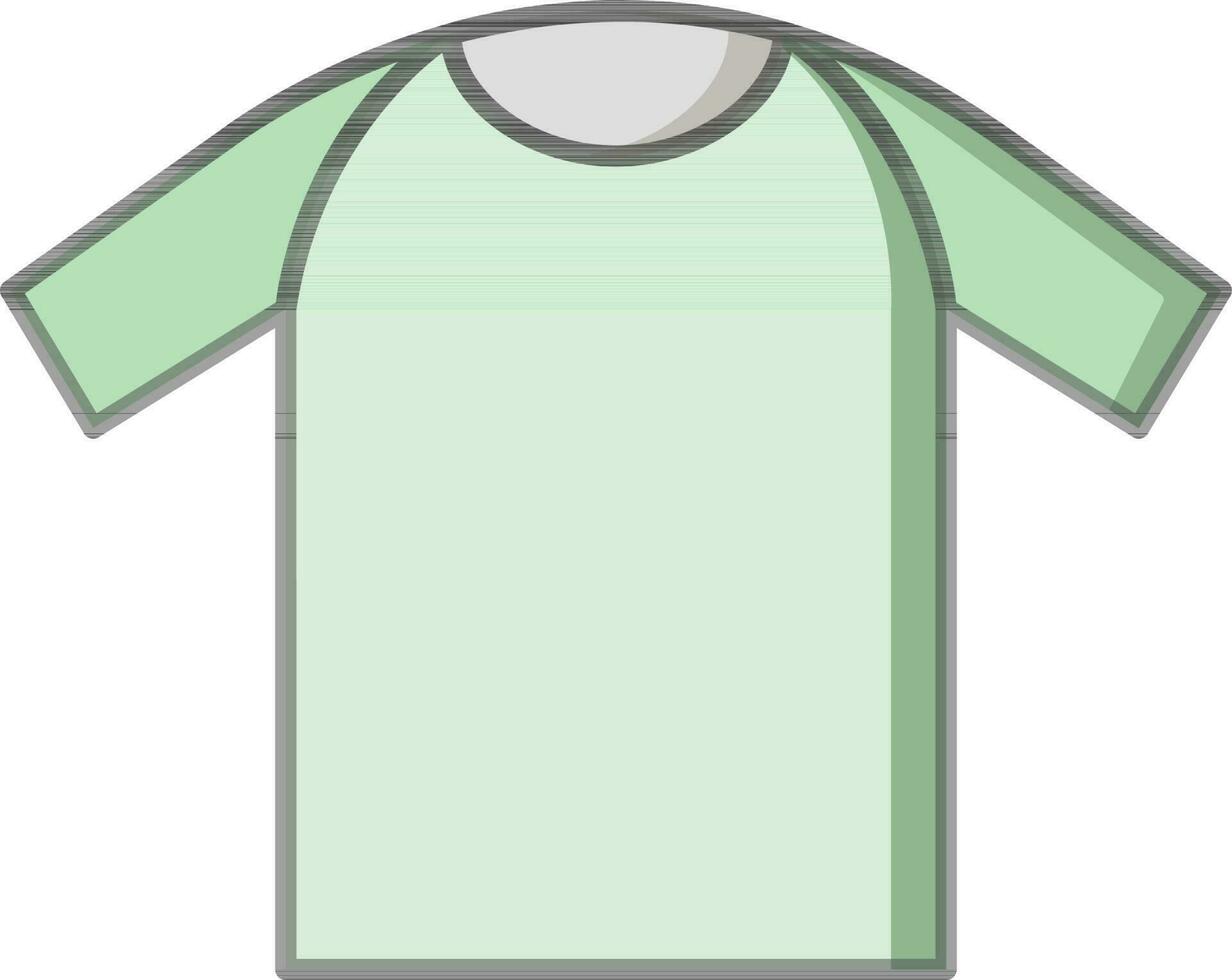 plano estilo camiseta ícone dentro verde e Preto cor. vetor