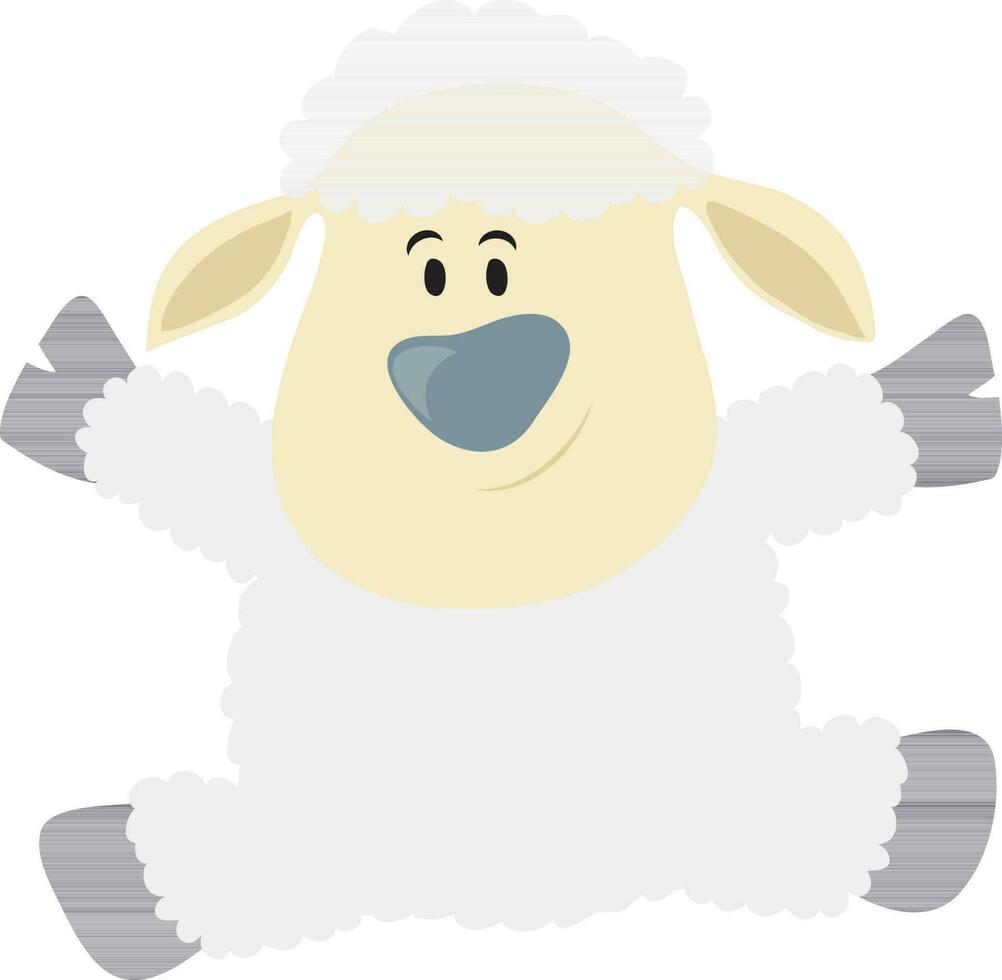personagem do uma branco ovelha vetor
