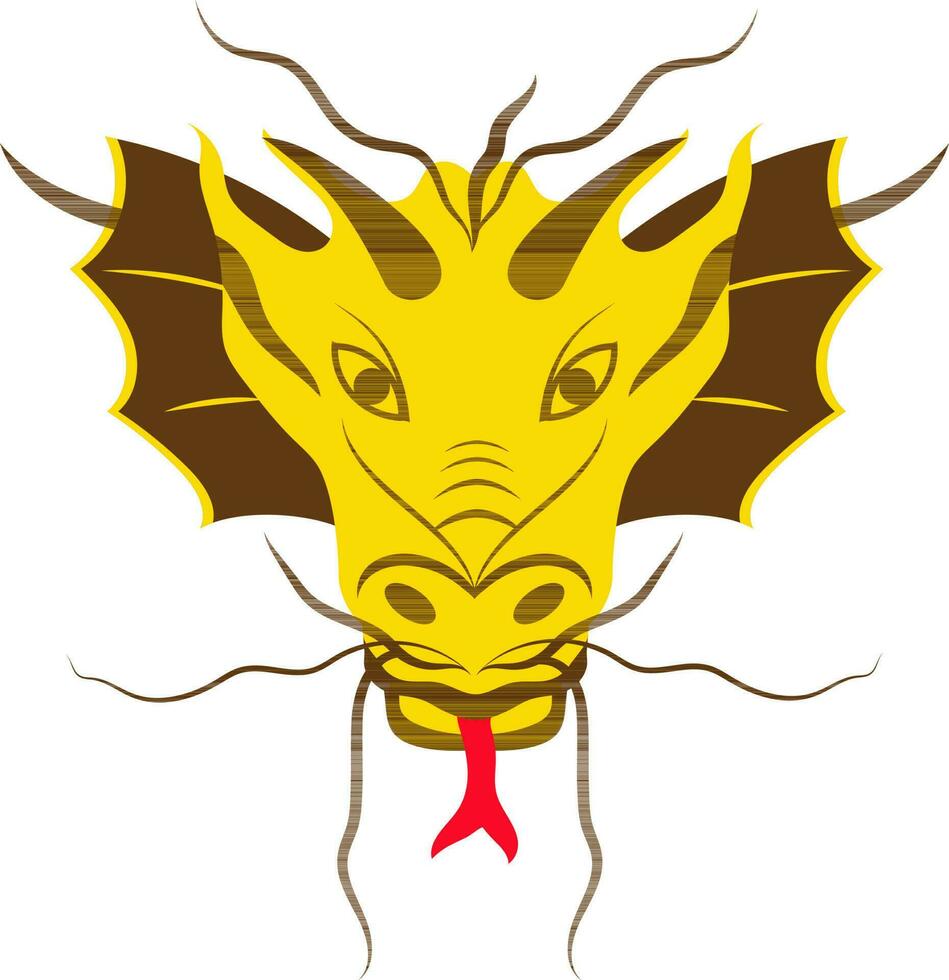 animal do chinês zodiano símbolo dentro Dragão face. vetor