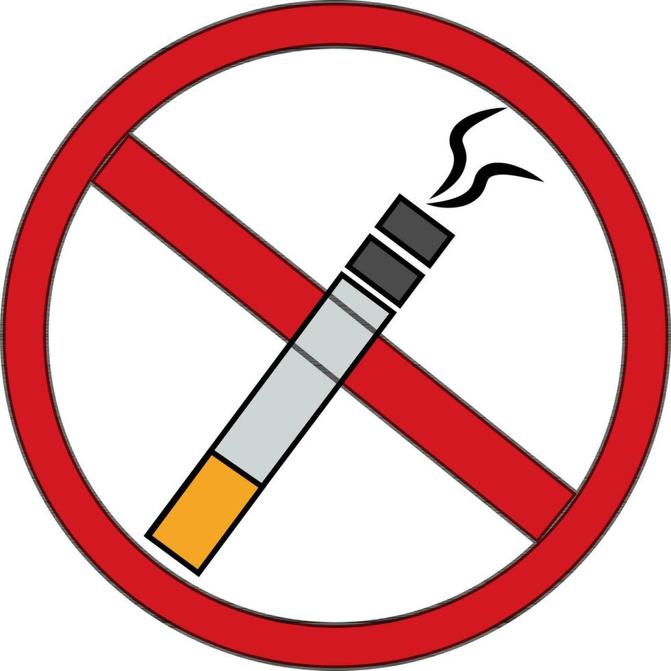 fumar cigarro ícone. placa ou símbolo. vetor
