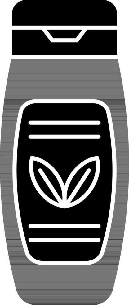 orgânico Cosmético garrafa glifo ícone ou símbolo. vetor