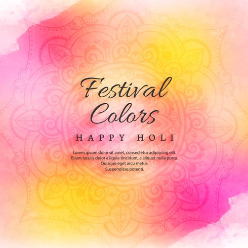 ilustração de fundo colorido feliz Holi para Festival de C vetor