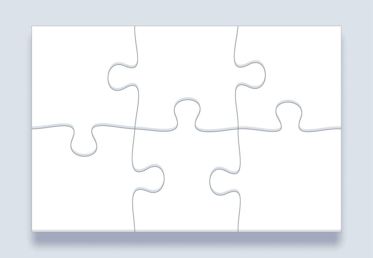quebra-cabeças azulejos. quebra-cabeças grade, quebra-cabeças detalhes e conectado enigma peças marketing o negócio comunicação conceito vetor modelo