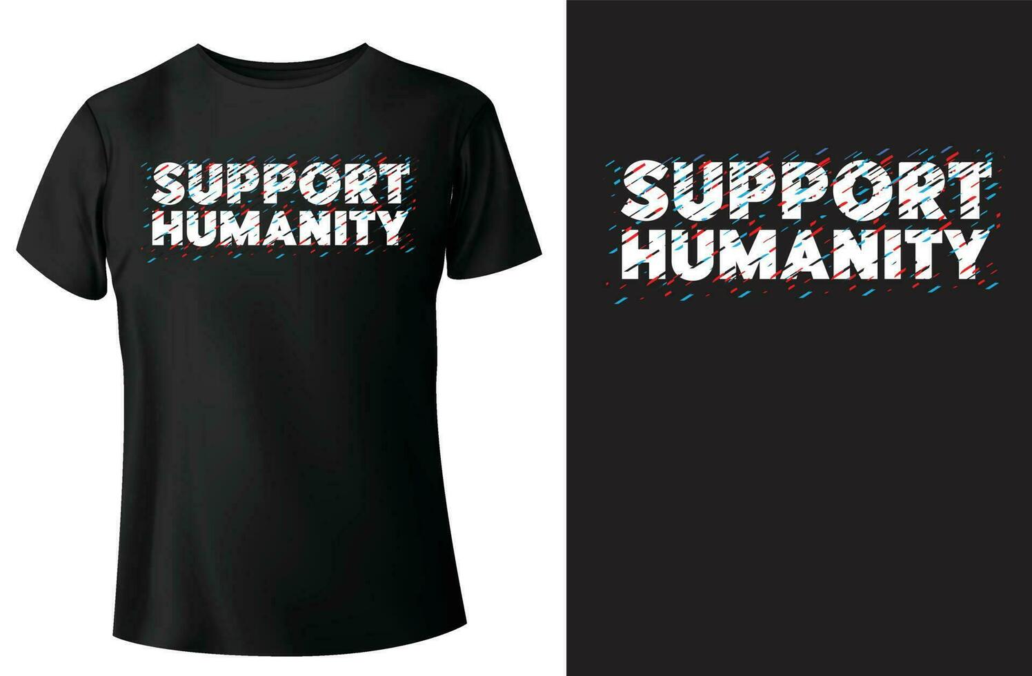 Apoio, suporte humanidade camiseta Projeto e modelo de vetor