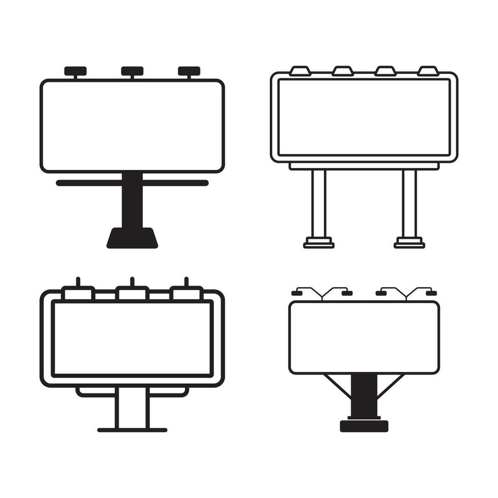 Painel publicitário ícone vetor
