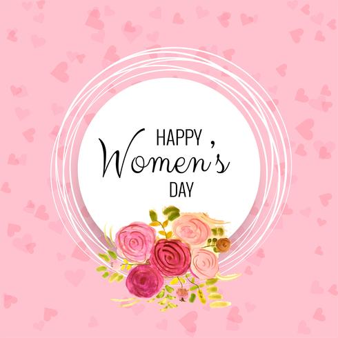 Dia internacional da mulher feliz - 8 de Março de fundo de férias vetor