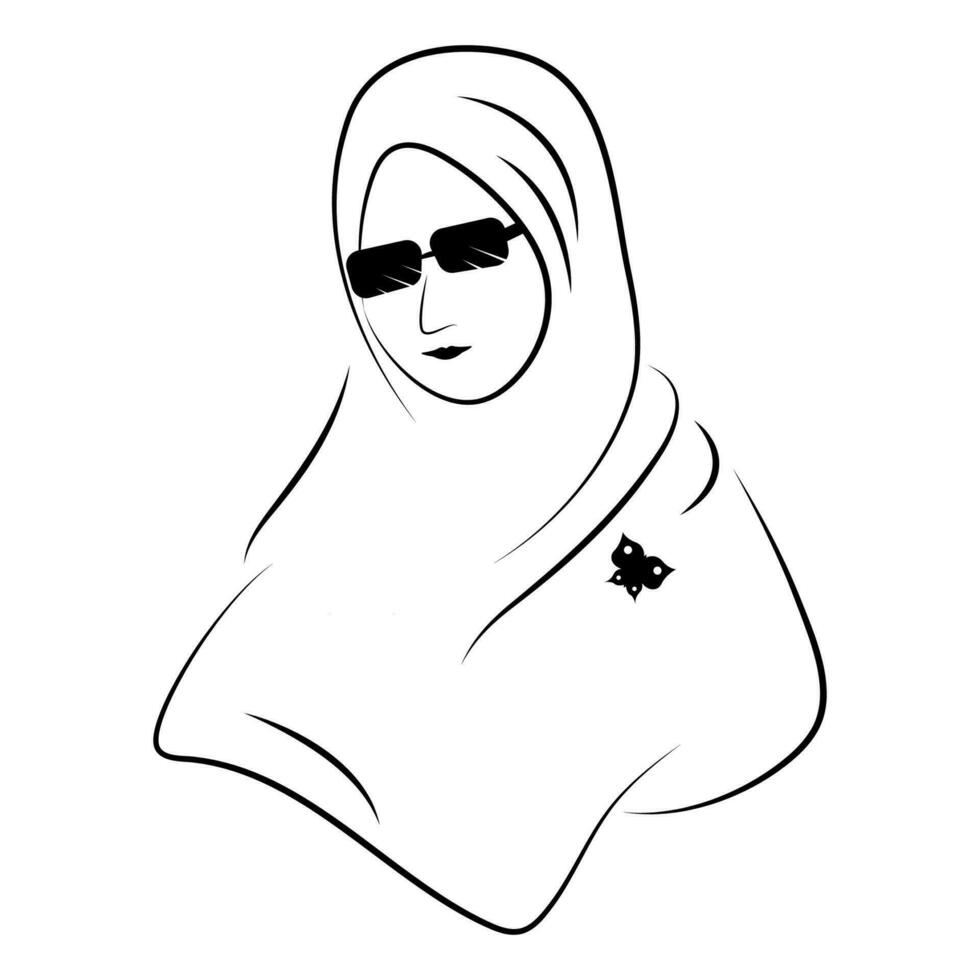 hijab vetor ilustração Projeto