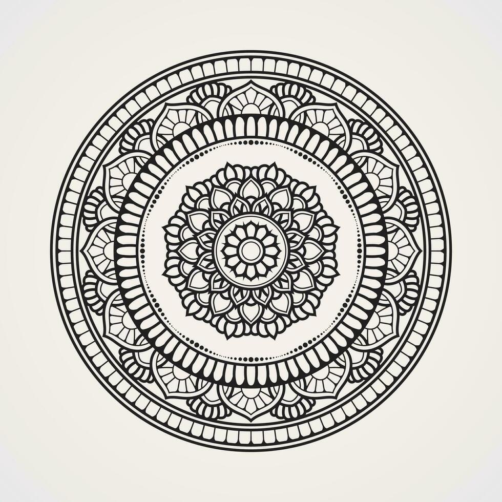 circular enfeites Formato mandalas com floral motivos. adequado para hena, tatuagens, fotos, coloração livros. islamismo, hindu, buda, Índia, Paquistão, chinês, árabe vetor