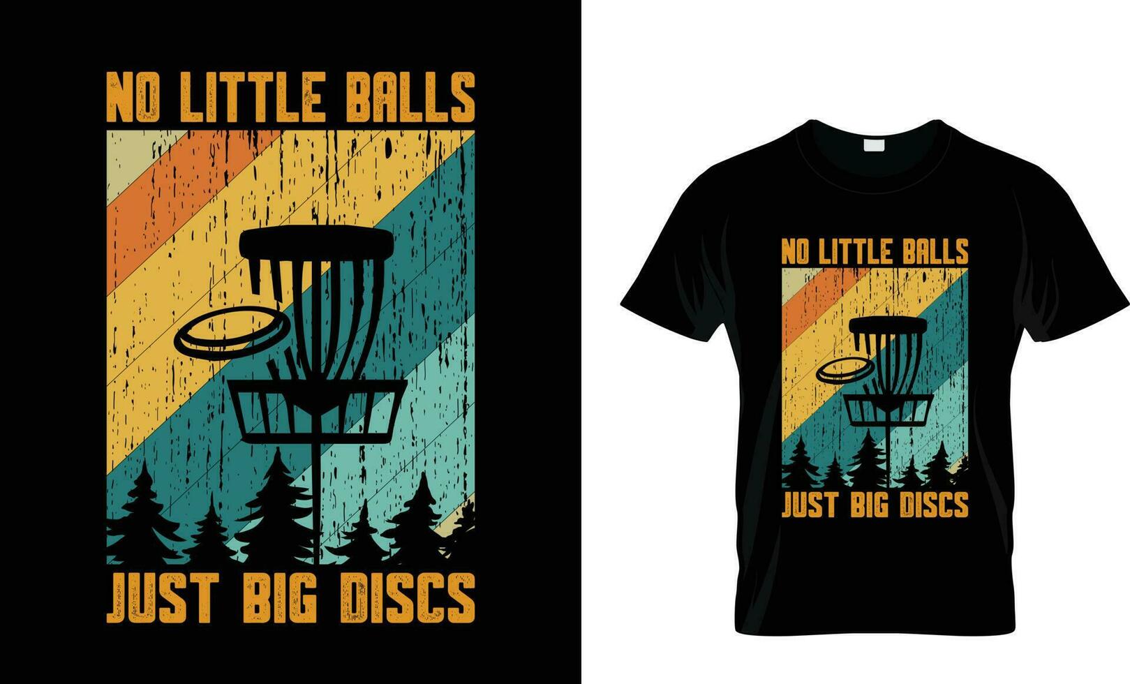 não pequeno bolas somente grande discos t camisa projeto, disco golfe t camisa, retro disco golfe t camisa design.vintage camiseta Projeto vetor