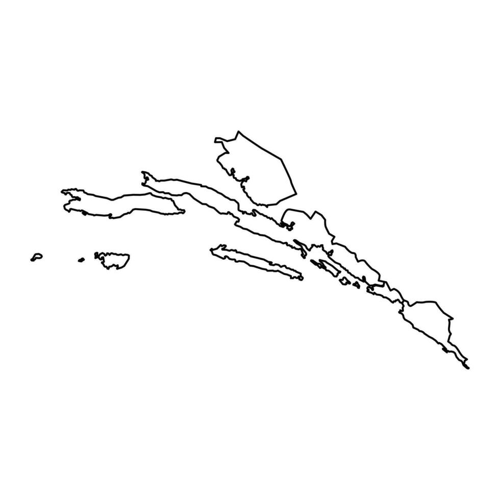 dubrovnik Neretva município mapa, subdivisões do Croácia. vetor ilustração.