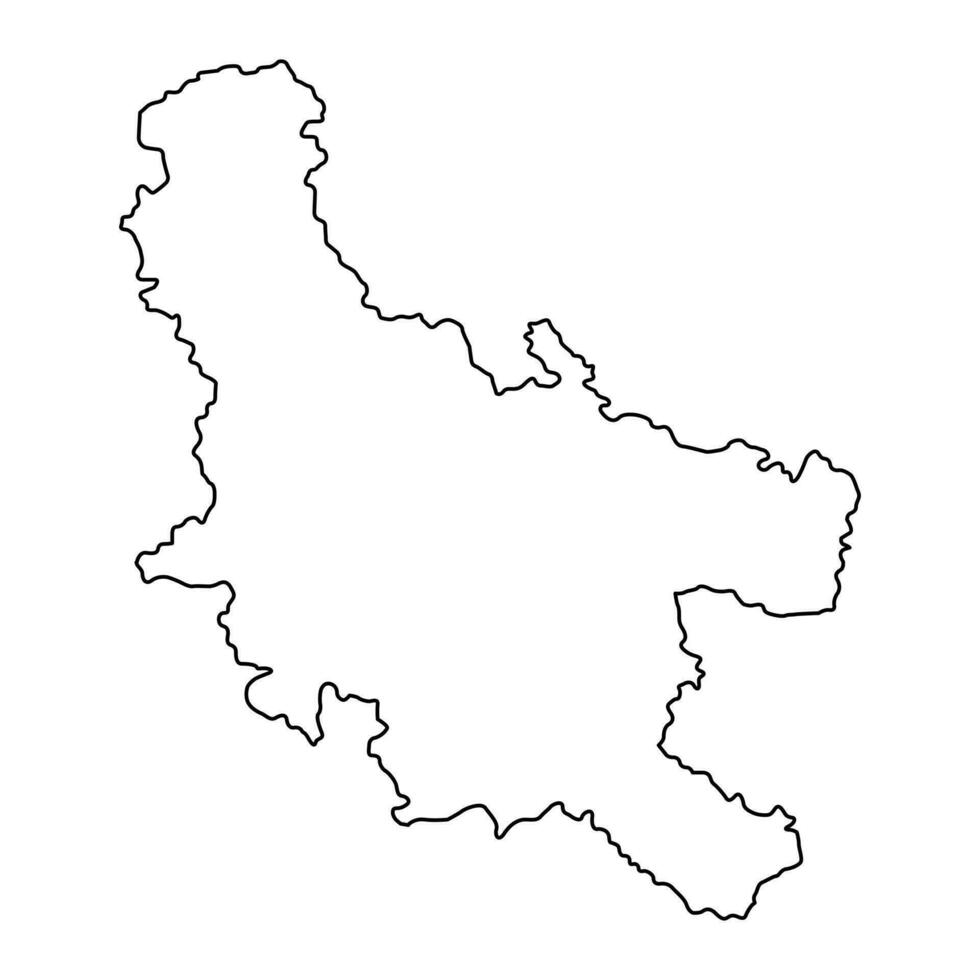 nisava distrito mapa, administrativo distrito do Sérvia. vetor ilustração.