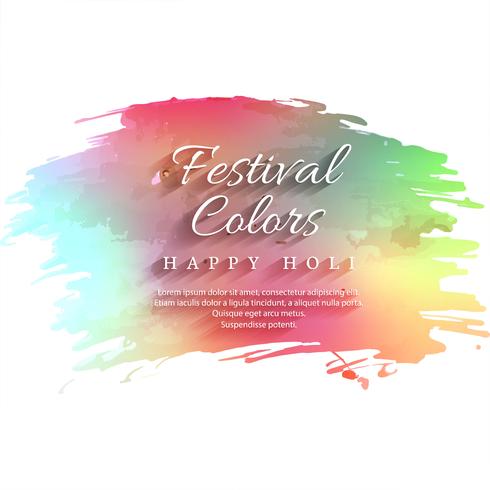 ilustração de fundo colorido feliz Holi para Festival de C vetor