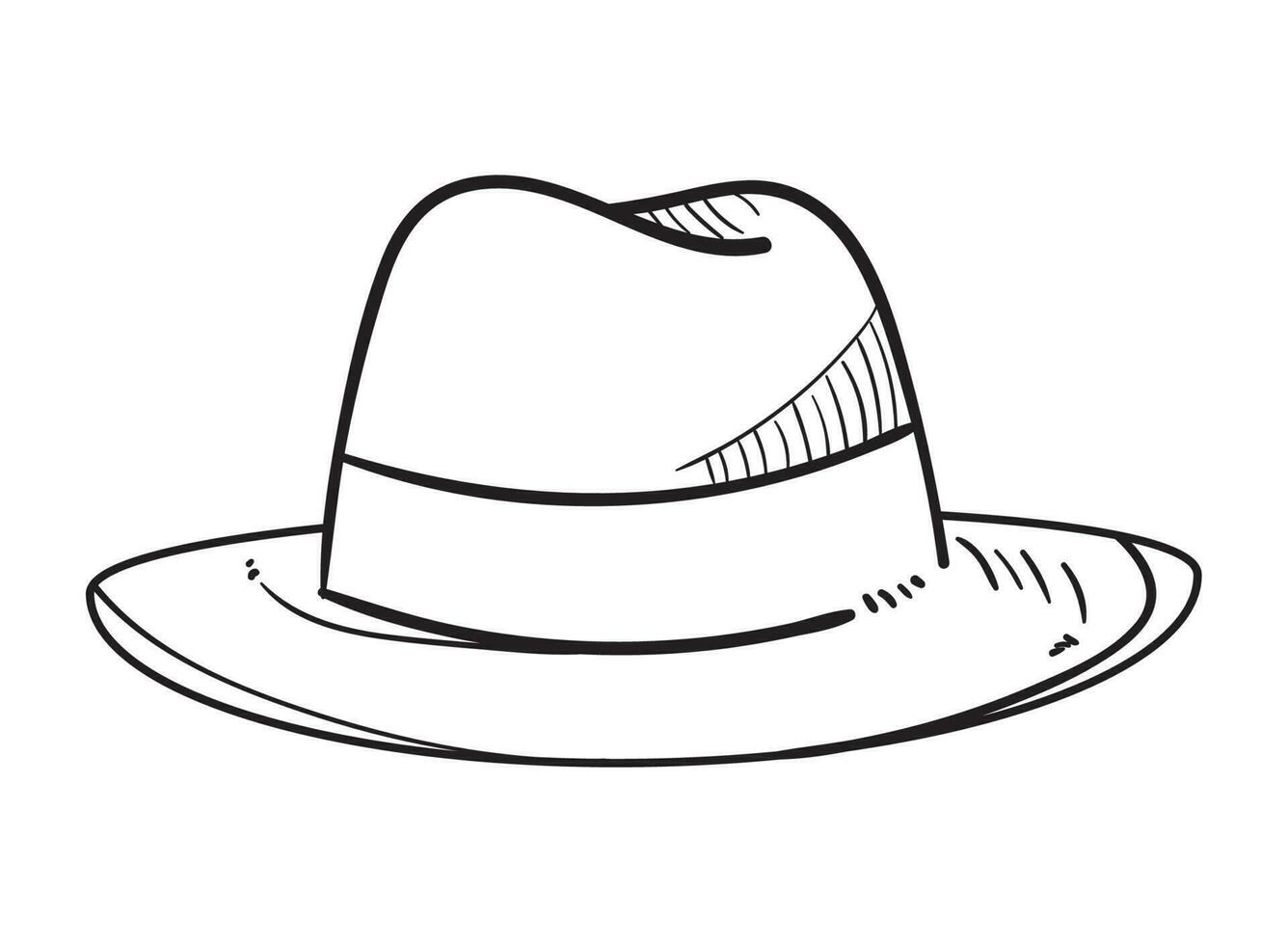 masculino chapéu rabisco ícone isolado Projeto vetor