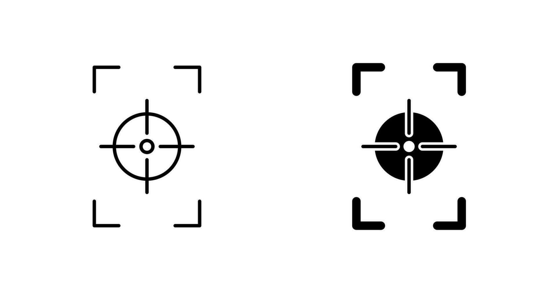 ícone de vetor vertical de foco exclusivo