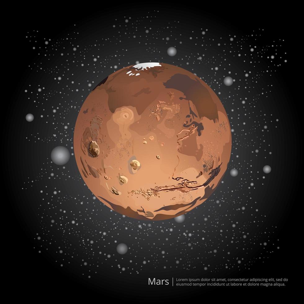 ilustração vetorial planeta Marte vetor