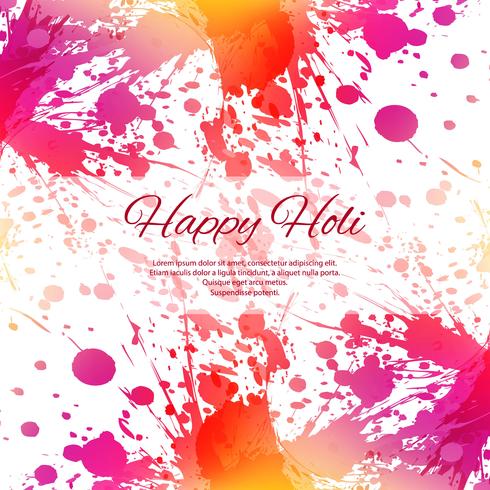 Feliz Holi colorido festival fundo vetor